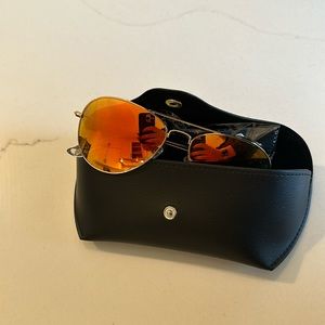 DIFF eyewear aviator sunglasses called “Cruz” with gold frame.